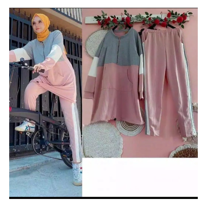 [ COD ] Set Jumbo  / Setelan baju olahraga wanita jumbo /setelan baju olahraga wanita muslimah