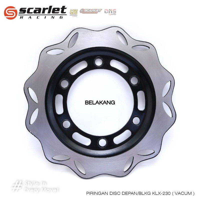 disk piringan cakram klx 230 satu set depan belakang scarlet racing