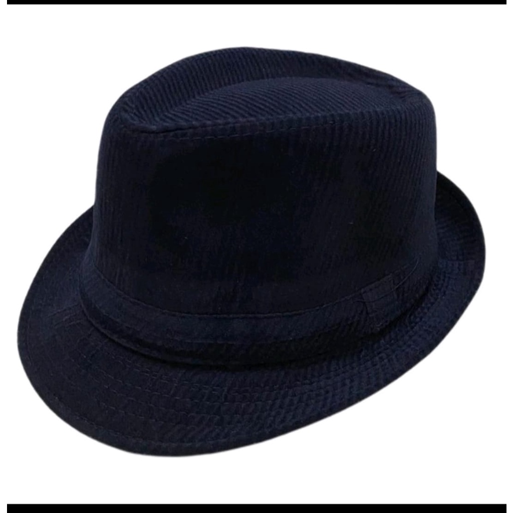 Topi Cowboy Topi Fedora Stylish Jazz Bahan Corduroy