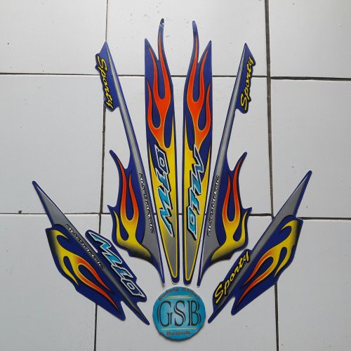 striping mio sporty 2006 biru