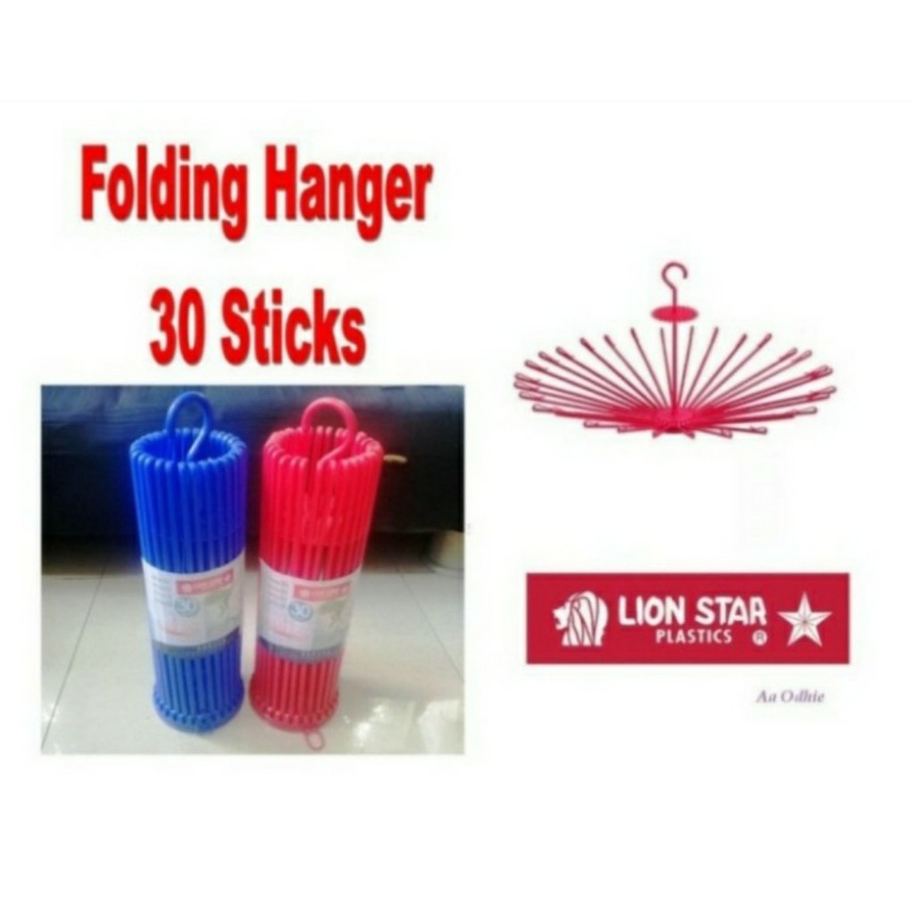 FOLDING ( LION STAR JUMBO 30 STICK ) GANTUNGAN BAJU SERBAGUNA PUTAR