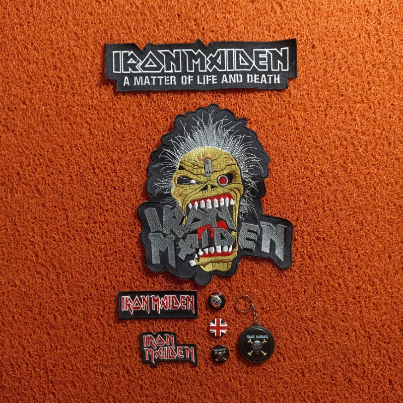 Backpatch bordir besar Iran Maiden satu set premium