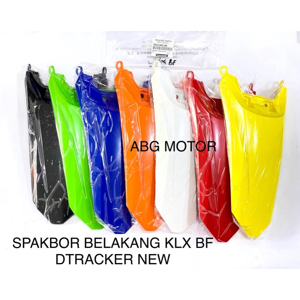SPAKBOR SAYAP BELAKANG KLX BF DTRACKER NEW ORIGINAL ORI HITAM HIJAU BIRU ORANGE PUTIH MERAH KUNING