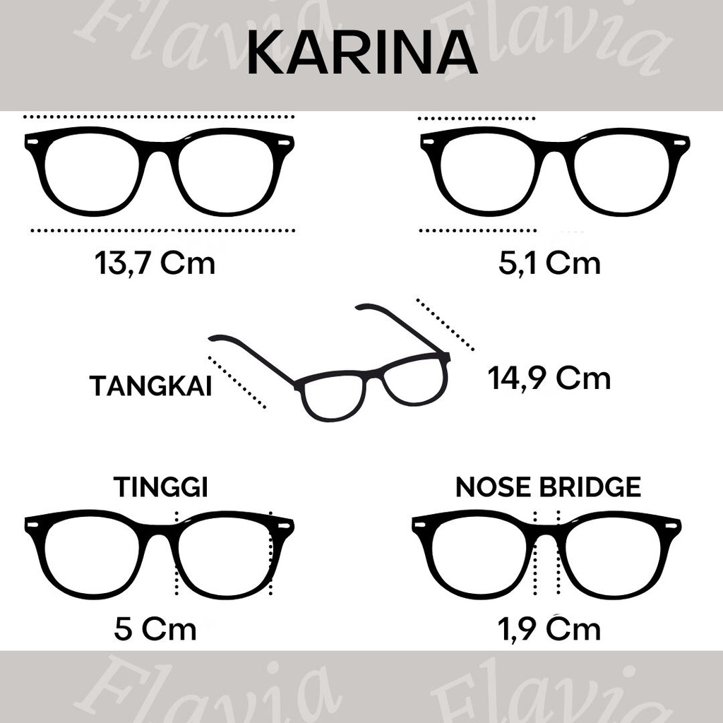 Flavia Eyewear - Kacamata Karina Round Acetat (custom minus, photochromic, blueray, bluechromic dan photobrown)