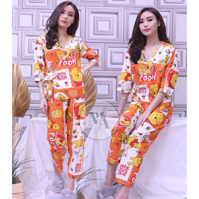 PIYAMA KIMONO WANITA CELANA PANJANG BAJU TIDUR WANITA CELANA PANJANG