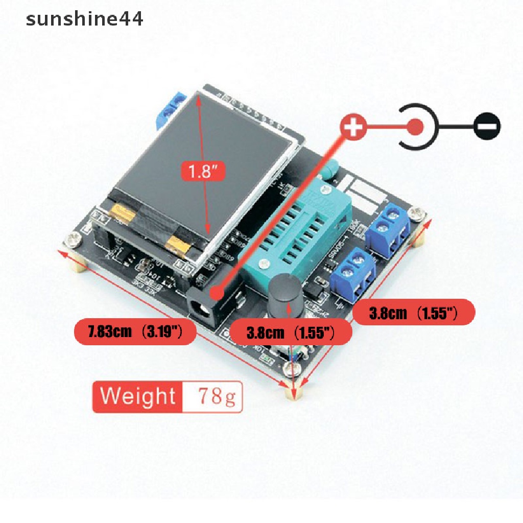 Sunshine gm328a Transistor Tester Dioda ESR Voltage Frequency Meter