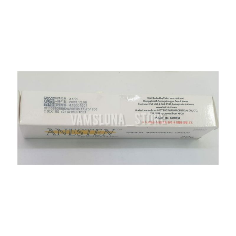 Anesten Topical Anesthetic Ori KOREA Lidocaine10.56 anastesi cream kebas wajah dan tubuh Cream kebas