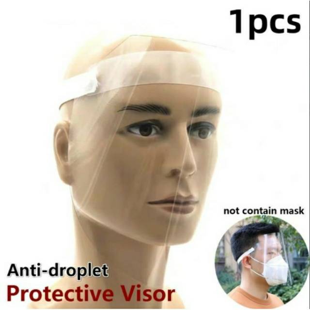 ANTI DROPLETS BLOCKING VIRUS PROTECTION MASK VISOR KIDS ADULT MASKER TOPENG PELINDUNG