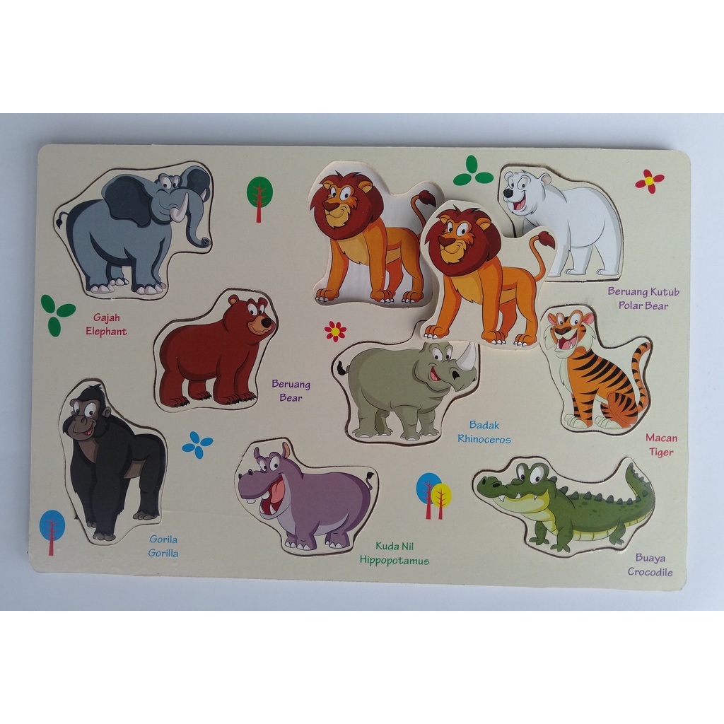 Puzzle kayu Mainan edukasi