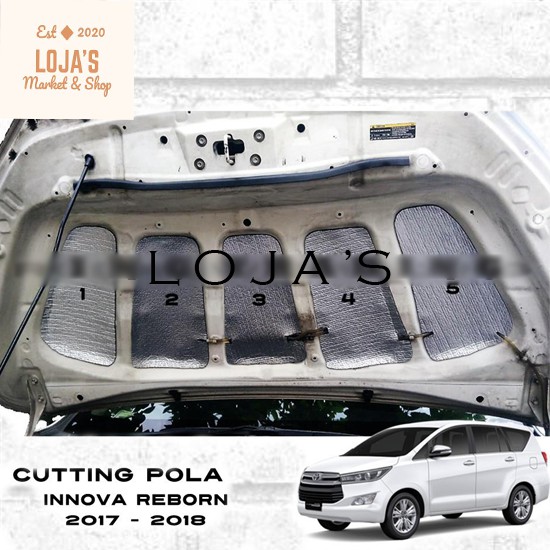 Cutting Pola Peredam Panas / Peredam Suara / Peredam Mobil Innova Reborn 2017-2018 / Peredam Kap Mes