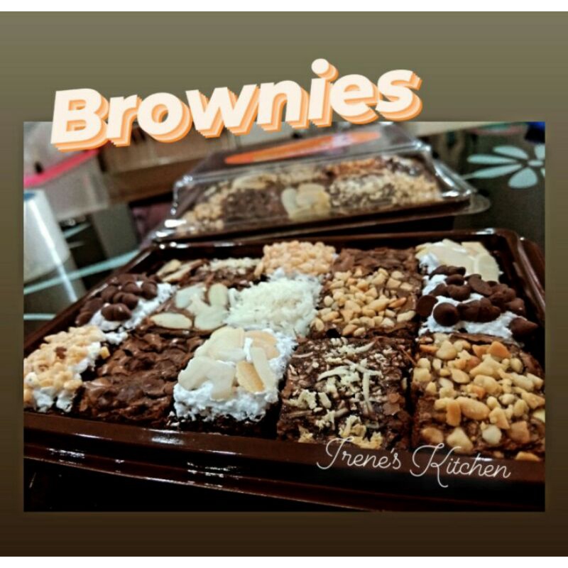 

Brownies Coklat & Kopi Aneka Topping Irene's Kitchen Isi 15 Potong