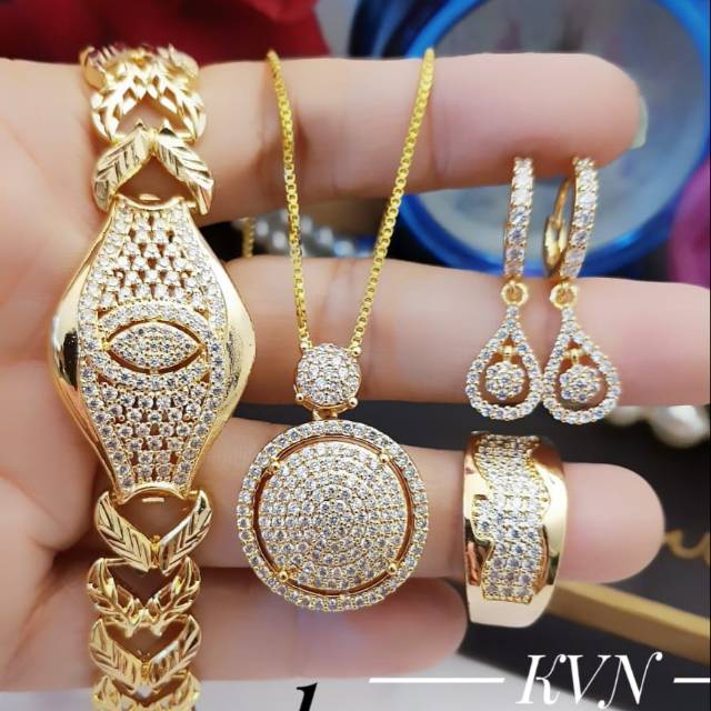 Xuping set perhiasan lapis emas 24k 0530