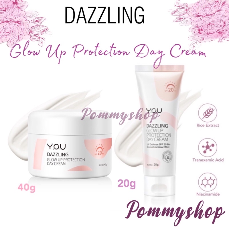 You Dazzling Glow Up Protection Day Cream SPF 20 PA+ / Krim Wajah Siang