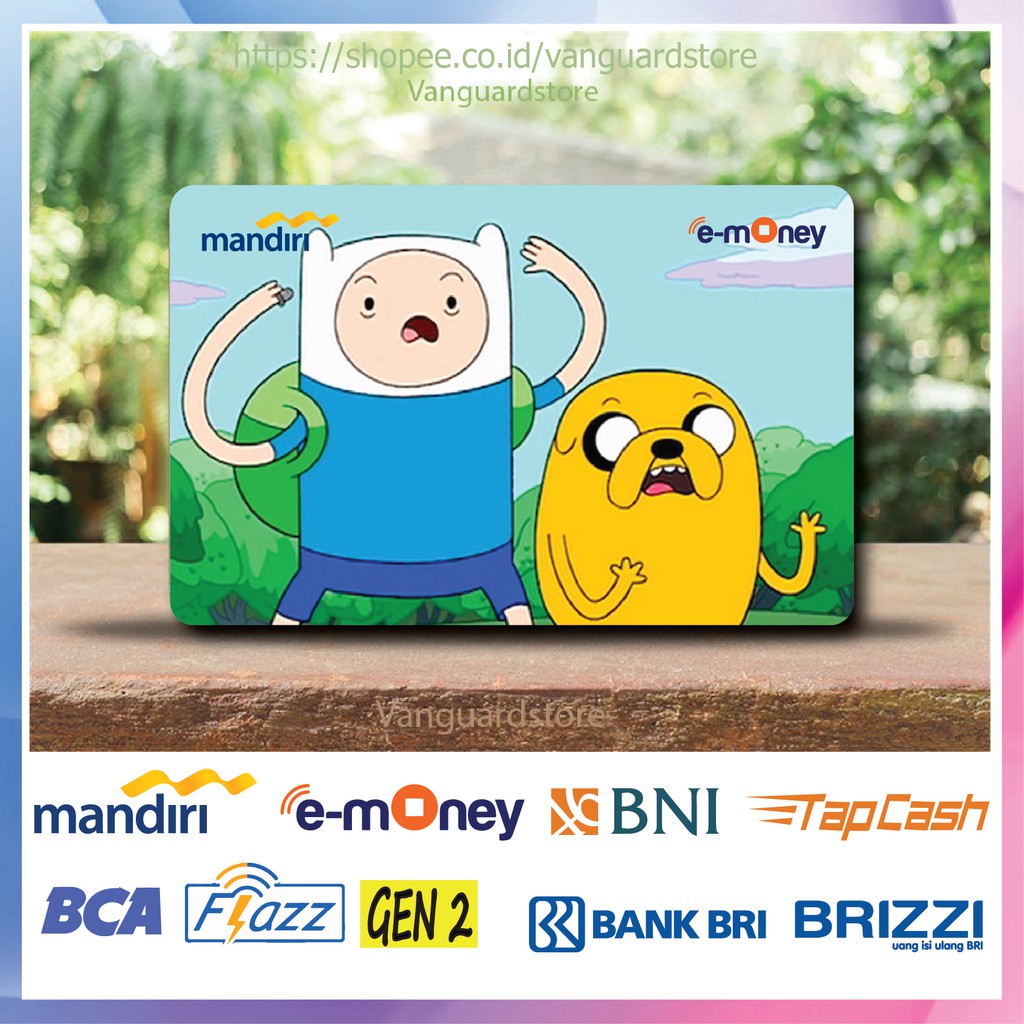 KARTU E MONEY E TOLL KARTUN ADVENTURE TIME ANIME 26 EMONEY MANDIRI FLAZZ BCA BNI TAPCASH BRIZZI BRI