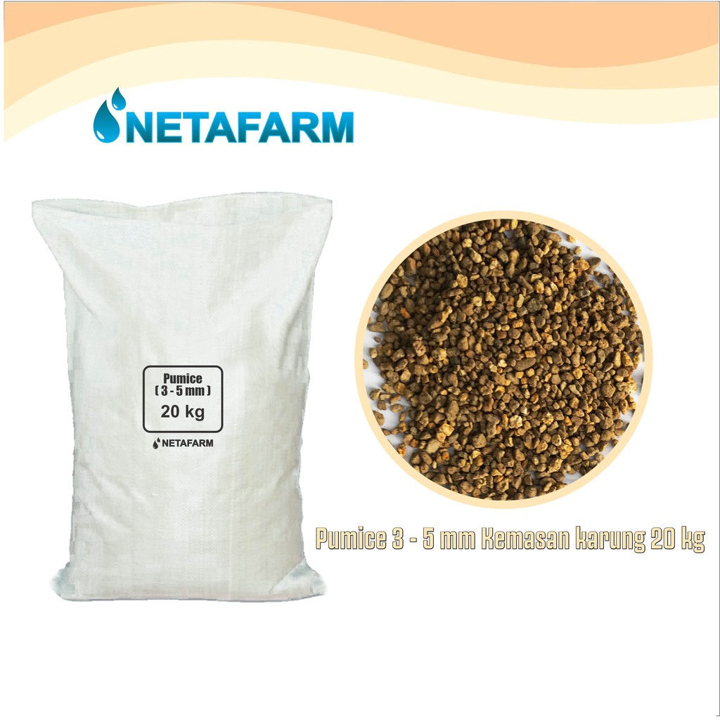 Media Tanam / Filter PUMICE / Batu Apung Kerikil Kemasan karungan / 20kg
