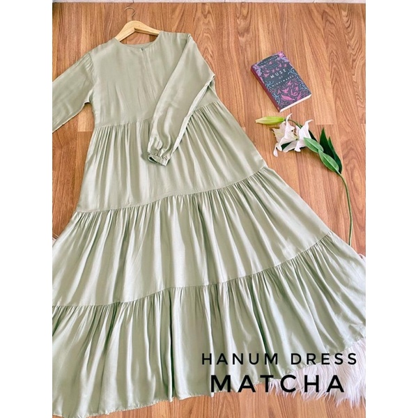 Hanum dress premium / dress polos / dress busui / gamis busui / dress rayon twill / dress hitam polos / BISACOD-MACHA