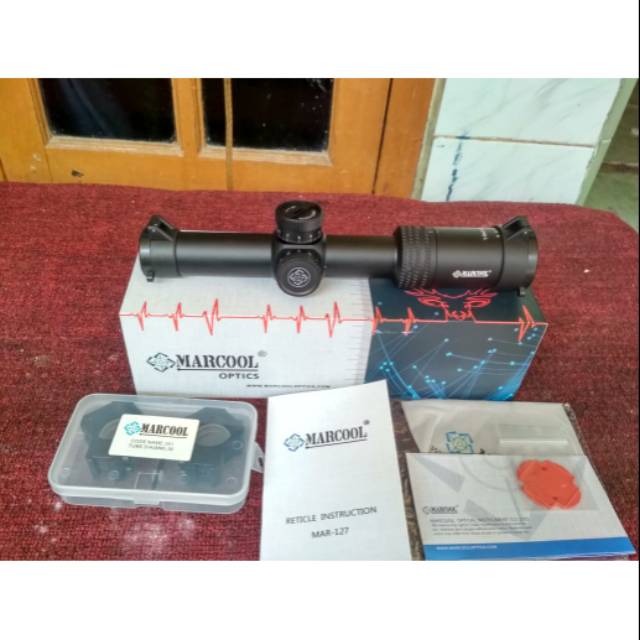 Telescope Teleskop Marcool 1-6x24 ir Buntung teleskop Marcool Stalker Lensa Jernih
