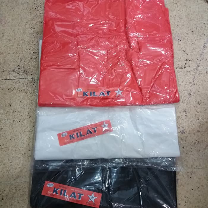 KANTONG PLASTIK KRESEK BINTANG KILAT Laundry 35cm Tebal 0.2 Merah Hitam Putih