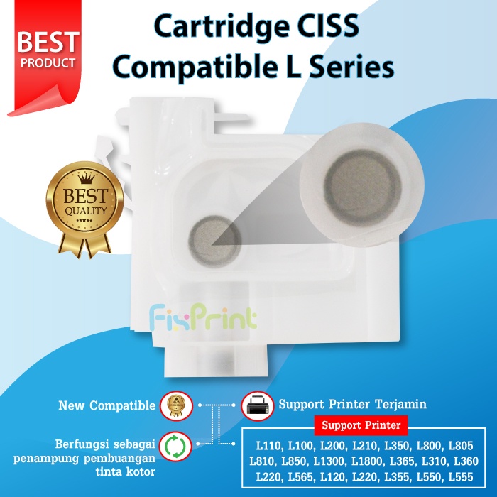 Cartridge Tinta CISS Printer Epson L110 L120 L130 L210 L220 L300 L310 L350 L355 L360 L365 L380 L550