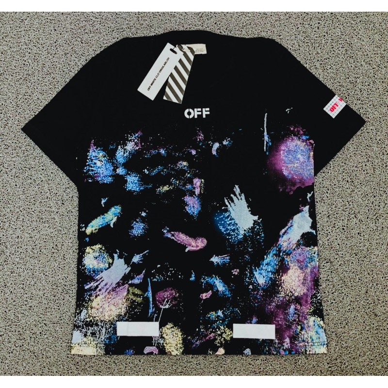 off white t shirt galaxy