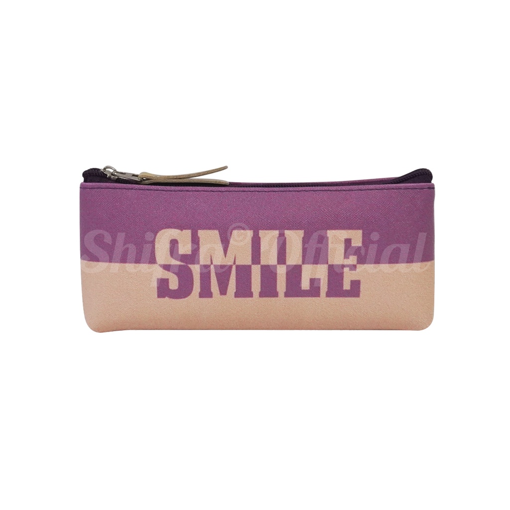 Shifra Tempat Pensil Pen Case Typo Tulisan Love Friends Smile Girl