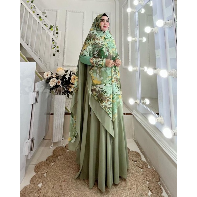 Dijah 633 ORI by Dijah / Muslimah Branded Wear / Gamis Pesta / Baju Syari / Gamis Set Syar'i / Dress Mewah / Baju Pesta Syari-1