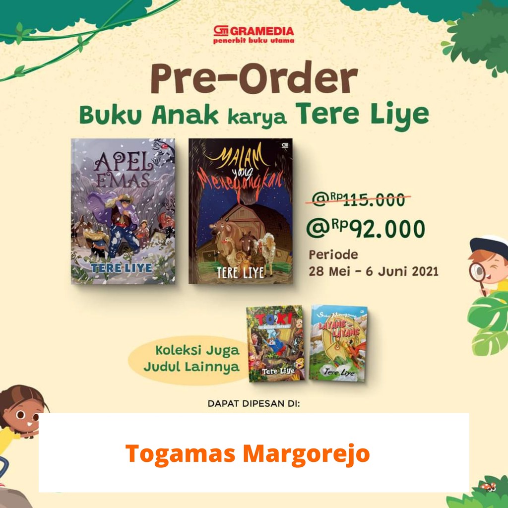 SIAP KIRIM  BUKU BEST SELLER ANAK KARYA TERE LIYE-TOKI/LAYANG/APEL EMAS/MALAM MENEGANGKAN