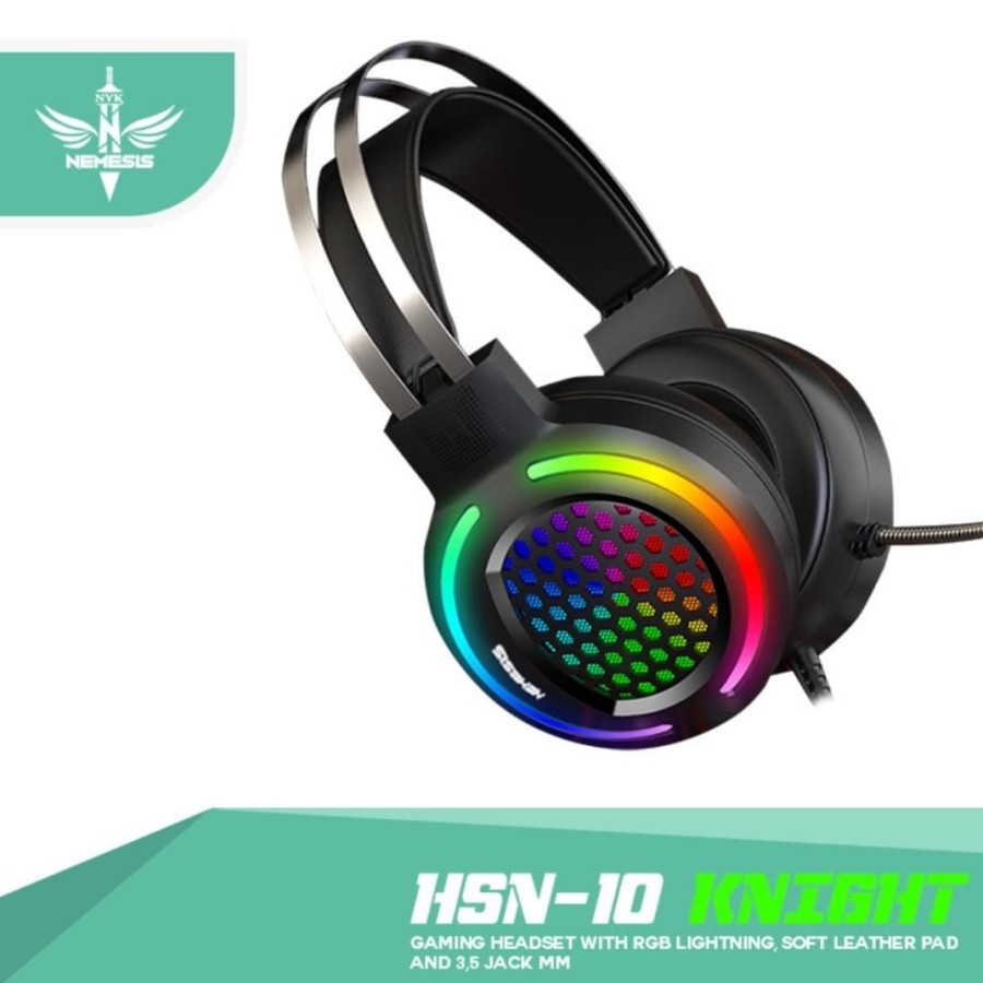 NYK HSN-10 Knight - NYK Nemesis Gaming Headset RGB