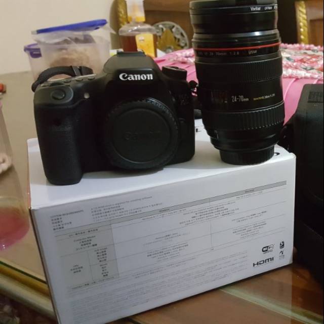 Eos 70 D second + lensa 24-70 canon