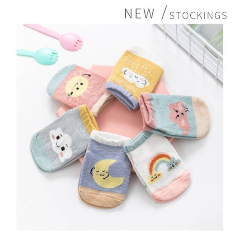 Kaos Kaki Bayi Weather 0-1 Tahun Anti SLip Lucu &amp; Adem CBKS 12 LC