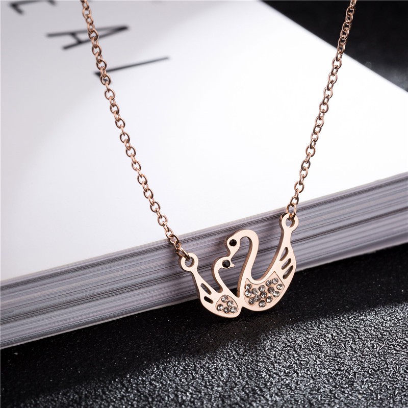 [New] Kalung fashion aksesoris titanium mini korea hadiah wanita cewek angsa KK115