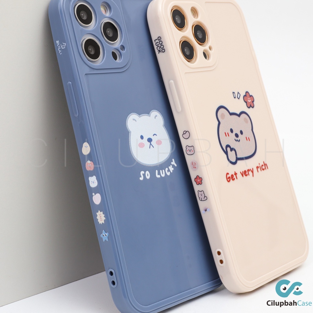 Lucky Bear Soft Case Full Protection for iPhone 6 7 8 SE 6+ 7+ 8+ X XR XS 11 12 MINI PRO MAX