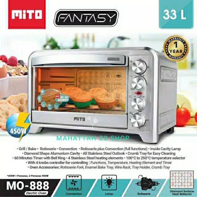 OVEN MITO ELECTRIC FANTASY 33 LITER MO-888 / OVEN MITO ORI / OVEN LISTRIK / MITO OVEN BARU