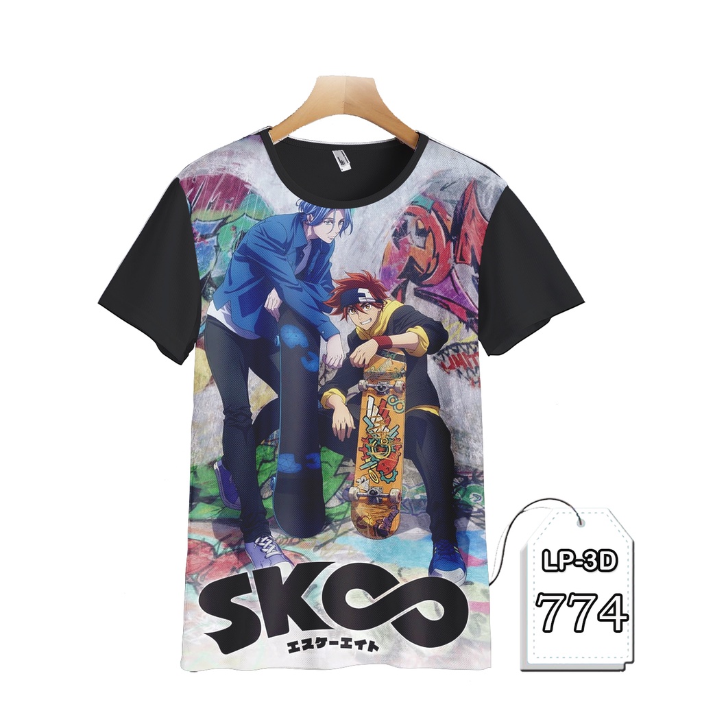 KAOS SK8 THE INFINITY ANIME FULL PRINTING KAOS T-SHIRT ANAK DAN DEWASA 3D Premium #LP3D-774