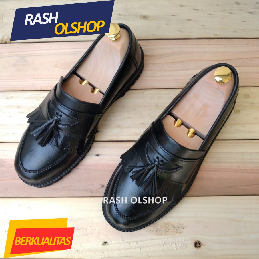 Sepatu Dokmart penny Loafer Pria Full Black Orginal Land Brother  Kasual Pria Slip On