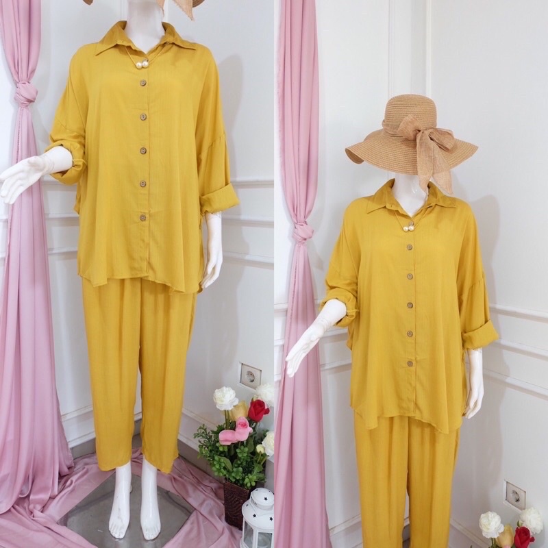 BAJU SETALAN BAHAN COTTON RAYON CRINKLE - LD 130