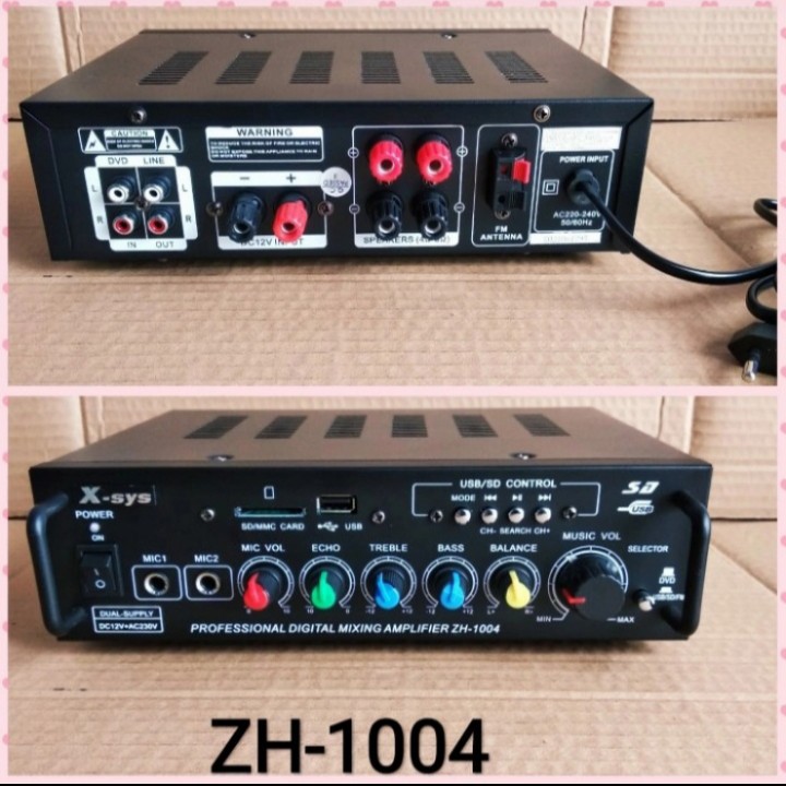 Amplifier Karaoke X-SYS ZH 1004 Bluetooth USB Amplifier X Sys ZH1004