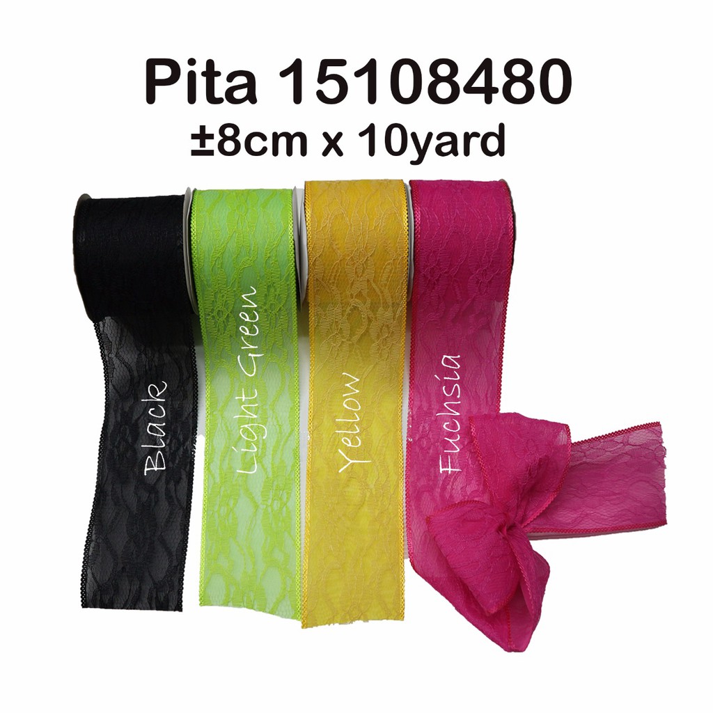 

Pita 15108480 ±8cm x 10yard - Ribbon - kado - hadiah - gift