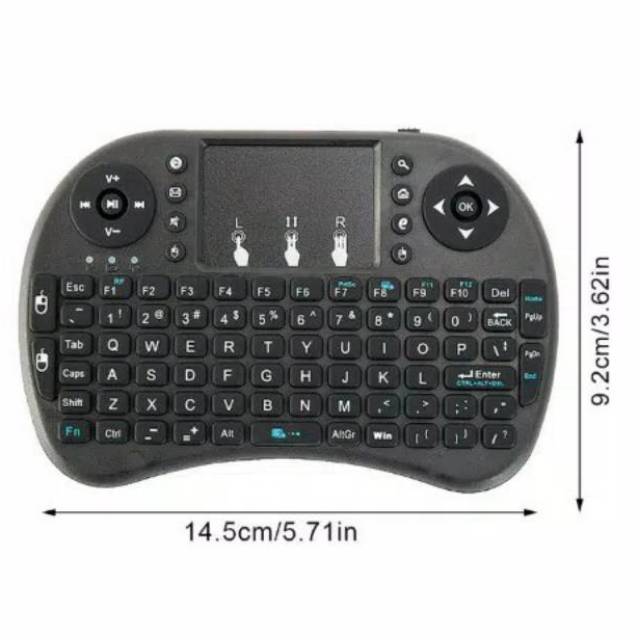 HOT DEAL Mini wireless keyboard 2.4G dengan Touchpad untuk KODI/TV/Android/PC