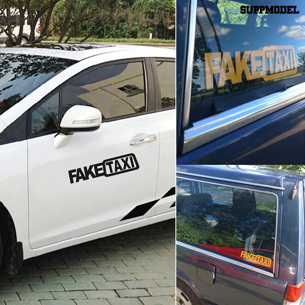 Sl Stiker Tulisan FAKE TAXI Untuk Dekorasi Mobil