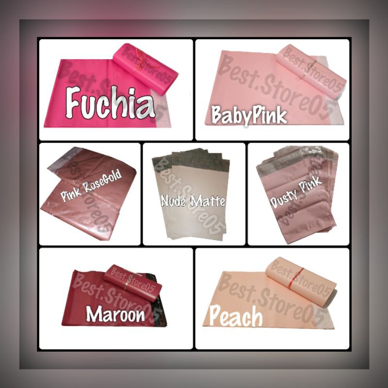 Plastik Packing Polymailer DUSTYPINK, ROSEGOLD, PEACH, BABYPINK, FUCHIA, NUDE, MAROON