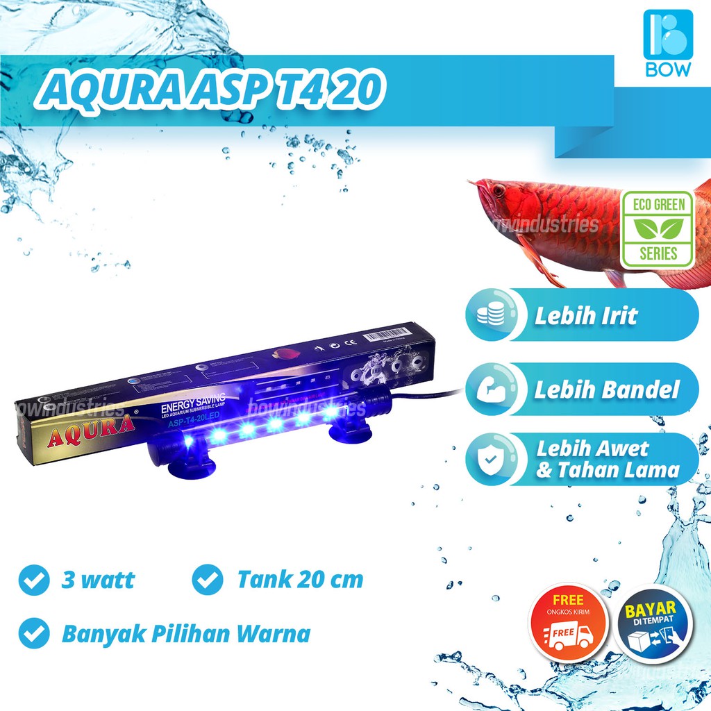 Jual LAMPU AQUARIUM CELUP 20 cm HIKARI AQUAMAN Indonesia|Shopee Indonesia