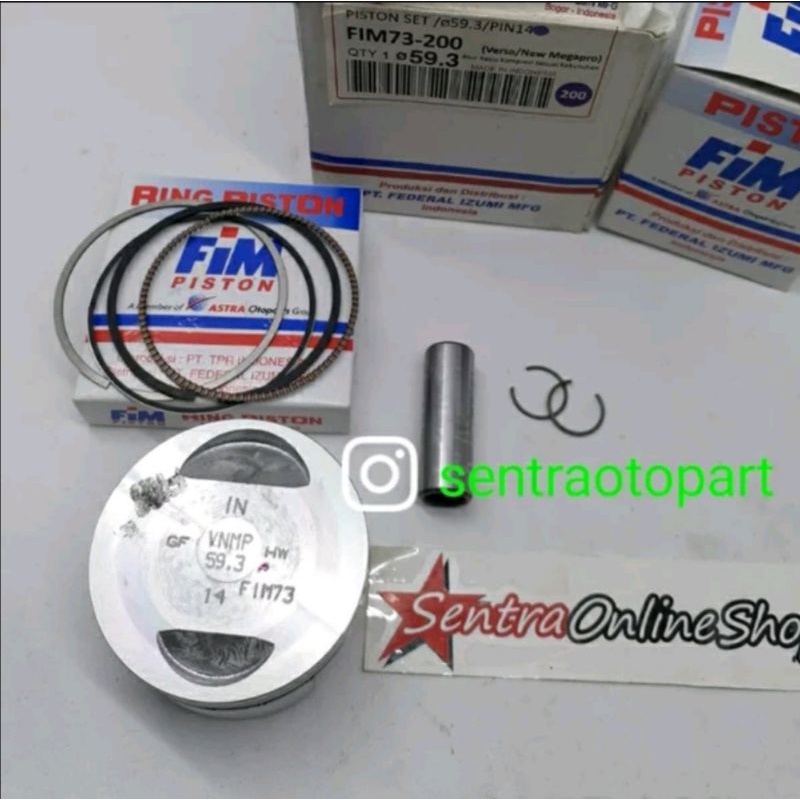 piston seher kit megapro monoshok oversize 200 original fim