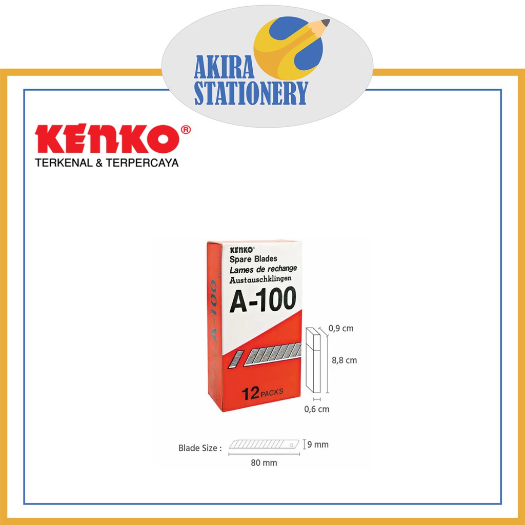 

Isi Cutter KENKO Kecil A 100 / Refill Small Cutter A-100 ( Tube ) / Pisau Potong Kater A100 PAD ( 5 PCS )