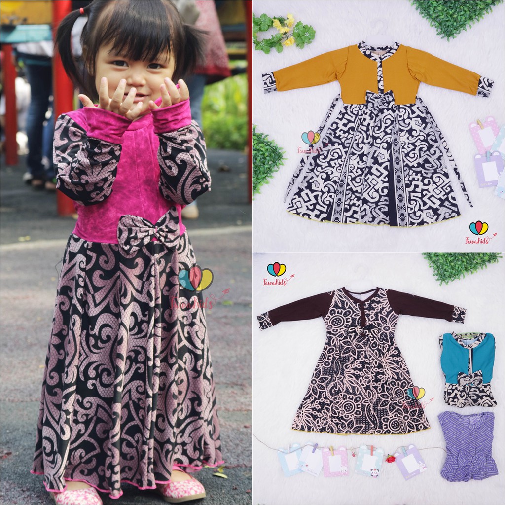Gamis Pita Uk 1-2 Tahun / Gamis Anak Baju Dress Muslim 