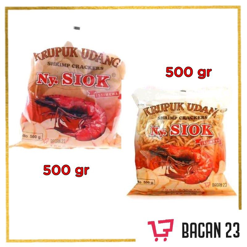 

Kerupuk Udang Ny. Siok (500gr) - ( Oval Lebar - Stick Panjang ) / Krupuk Udang / Bacan 23 - Bacan23