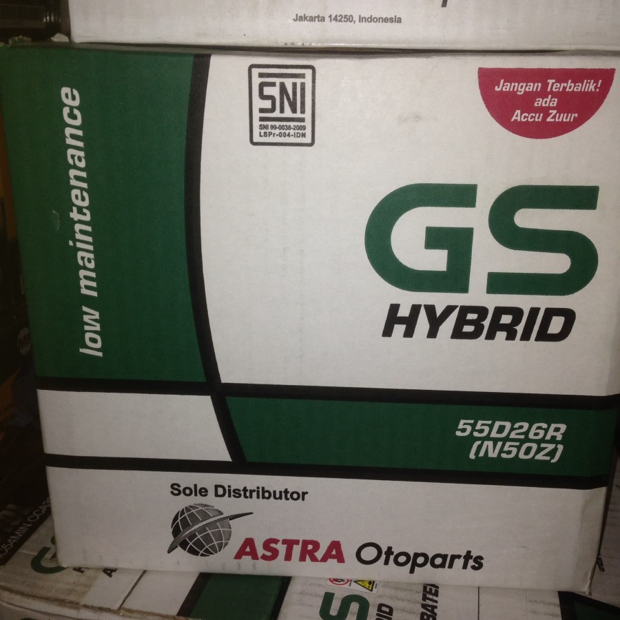 GS HYBRID N50Z 60 Ah aki mobil kijang super lgx lsx crysta vw kodok beetle volvo 244 264