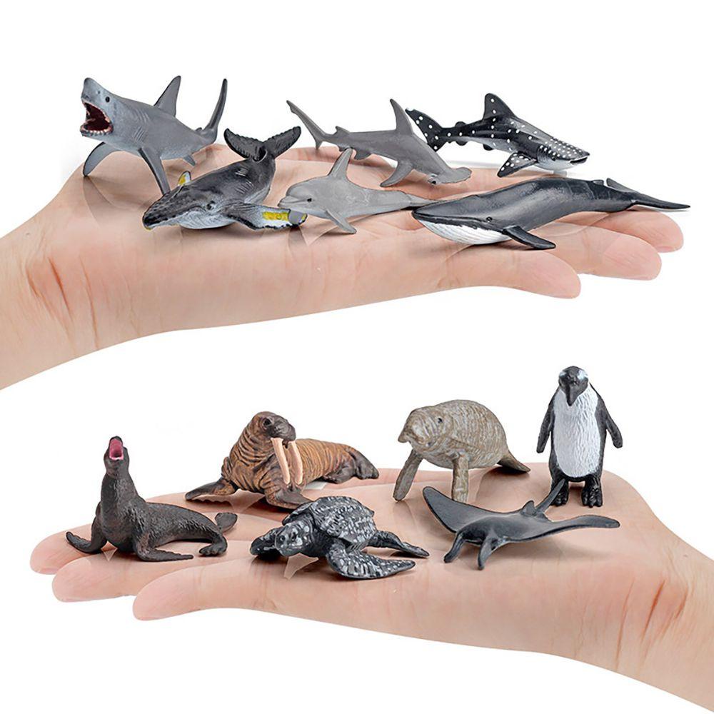 R-flower 12PCS / Set Mainan Edukasi Bentuk Paus / Hiu / Ikan Paus Untuk Anak Laki-Laki / Perempuan Whale