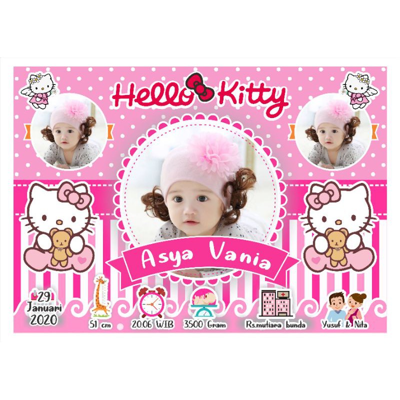 Biodata Bayi - Kado Bayi - Baby Bio Kado Lahir Bayi (8RP (21x30cm)-3