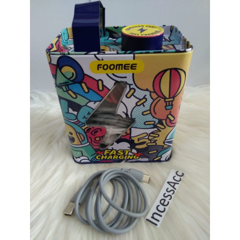 Foomee NK10E Kabel Data Type-C Max 2.4A Original Fast Charging Cable 100cm USB-C